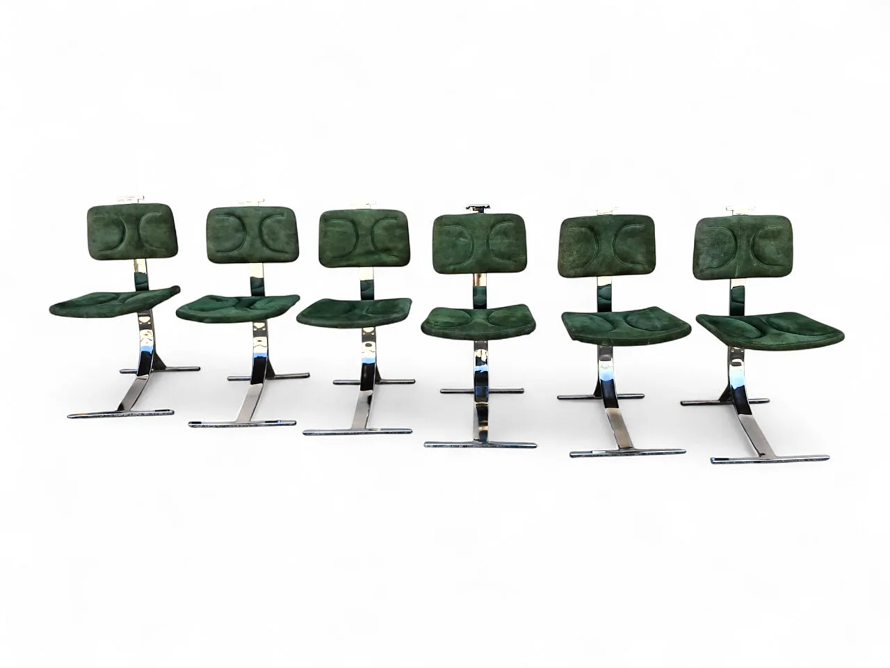 Mid Century dining set with table and 6 chairs, 1970s 3