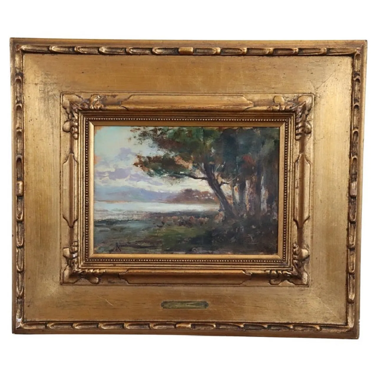 Glimpse of Ischia by Ricciardi, oil on panel, early 1900s 1