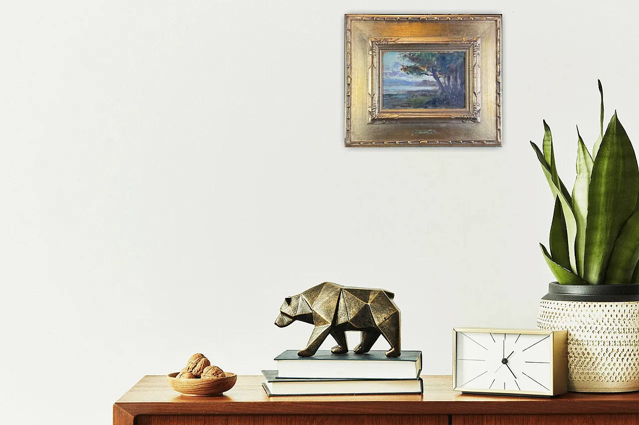 Glimpse of Ischia by Ricciardi, oil on panel, early 1900s 2