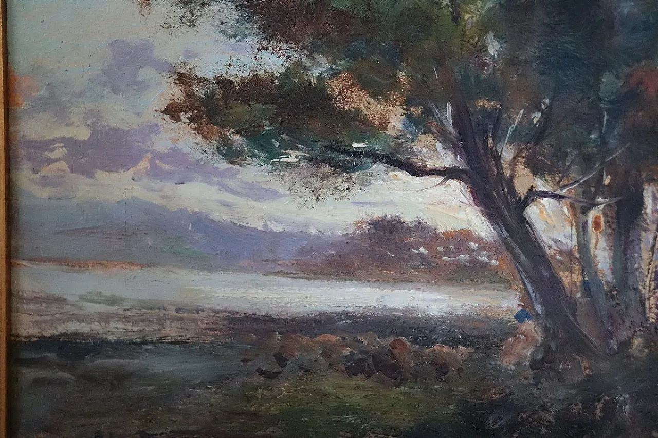 Glimpse of Ischia by Ricciardi, oil on panel, early 1900s 7