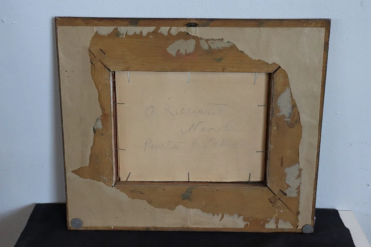 Glimpse of Ischia by Ricciardi, oil on panel, early 1900s 8