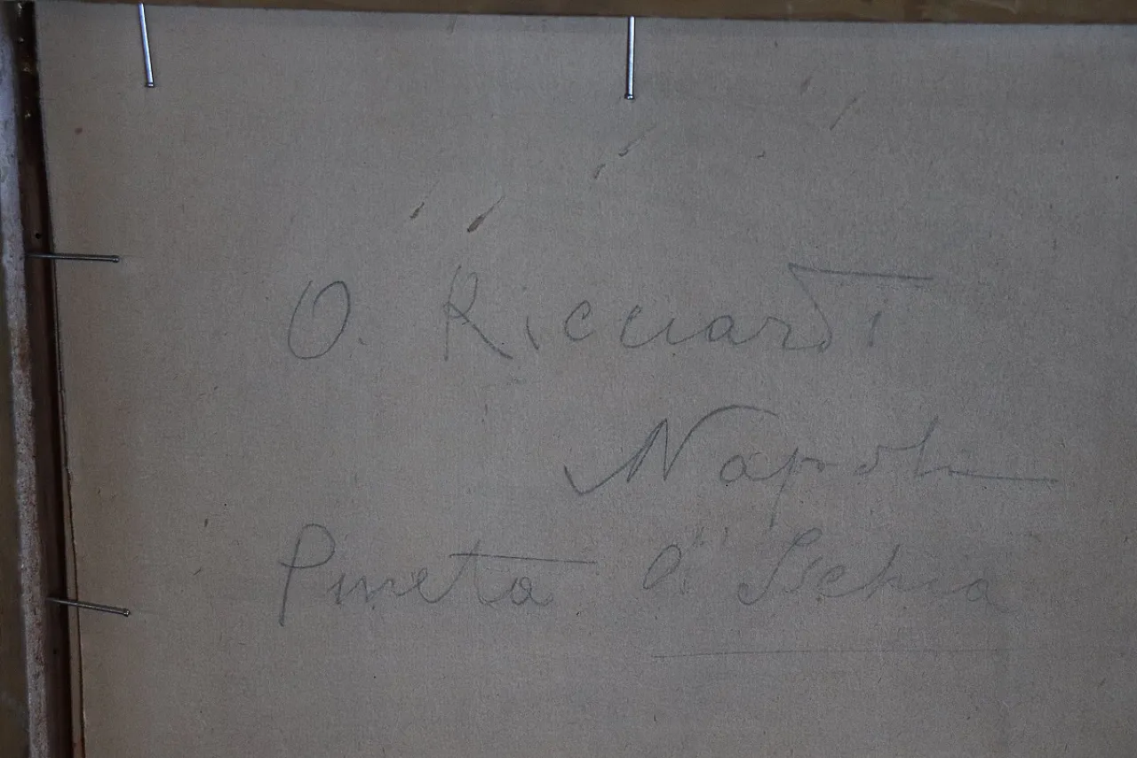 Glimpse of Ischia by Ricciardi, oil on panel, early 1900s 9