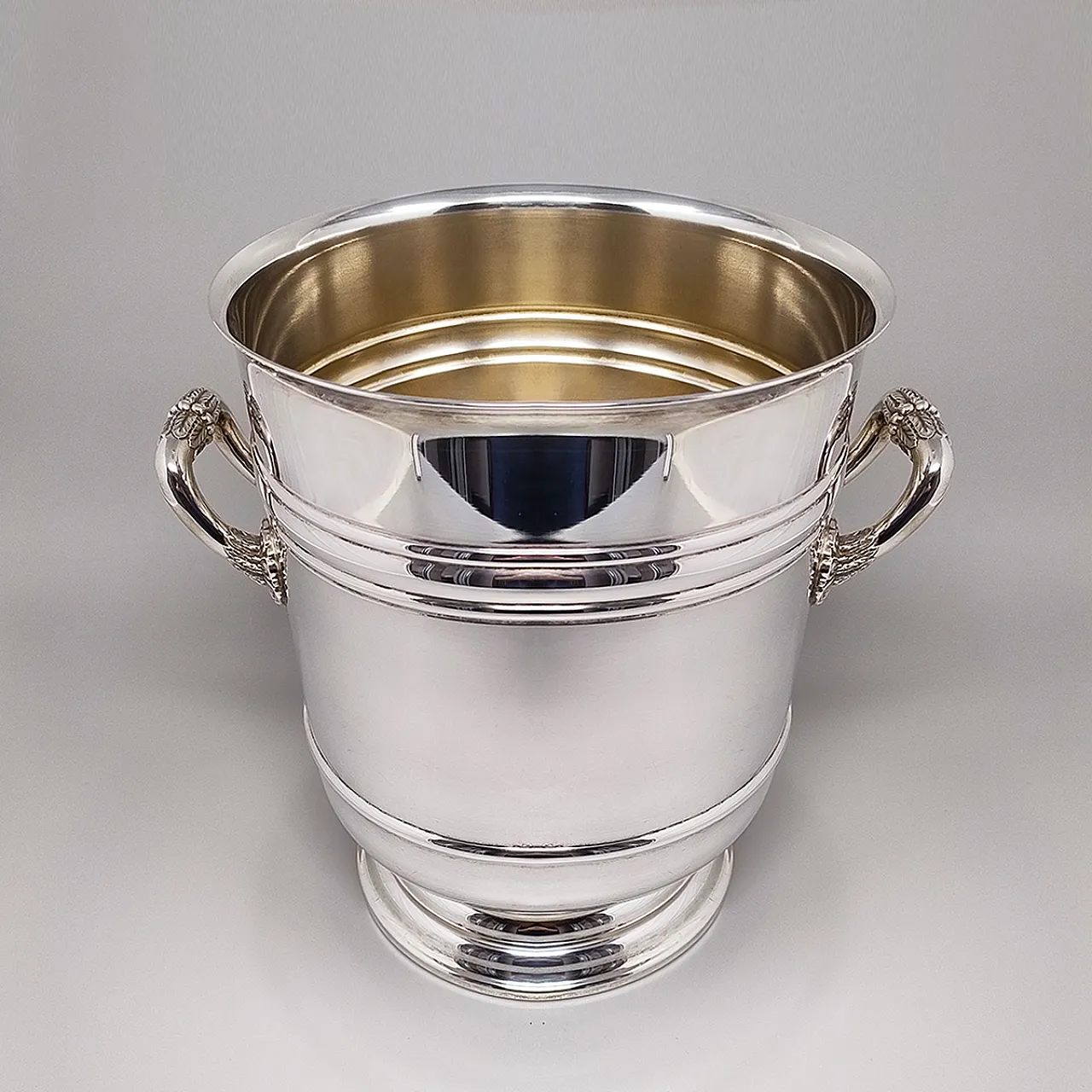 Christofle silver plated ice bucket, 1950s 3