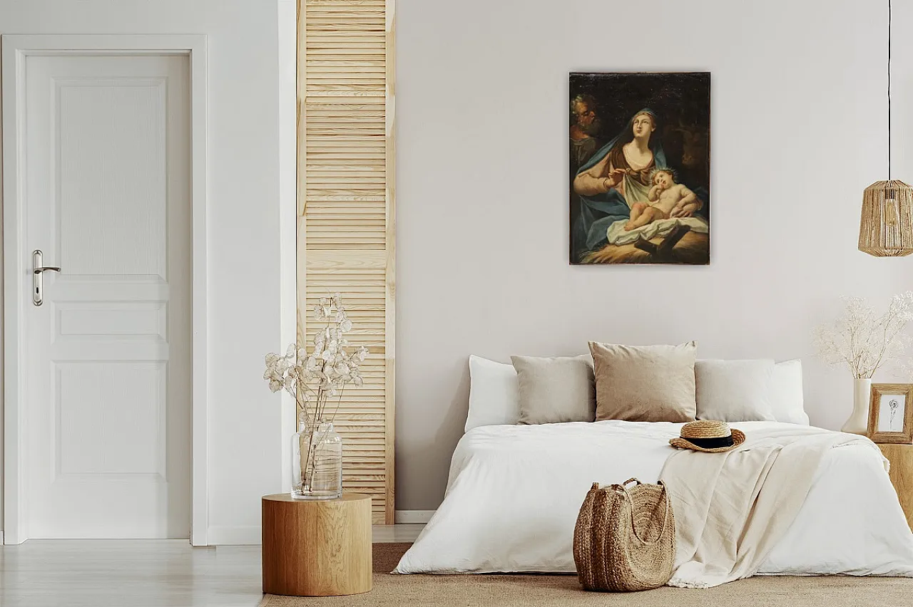 Sacra Famiglia, olio su tela, XVIII secolo 2