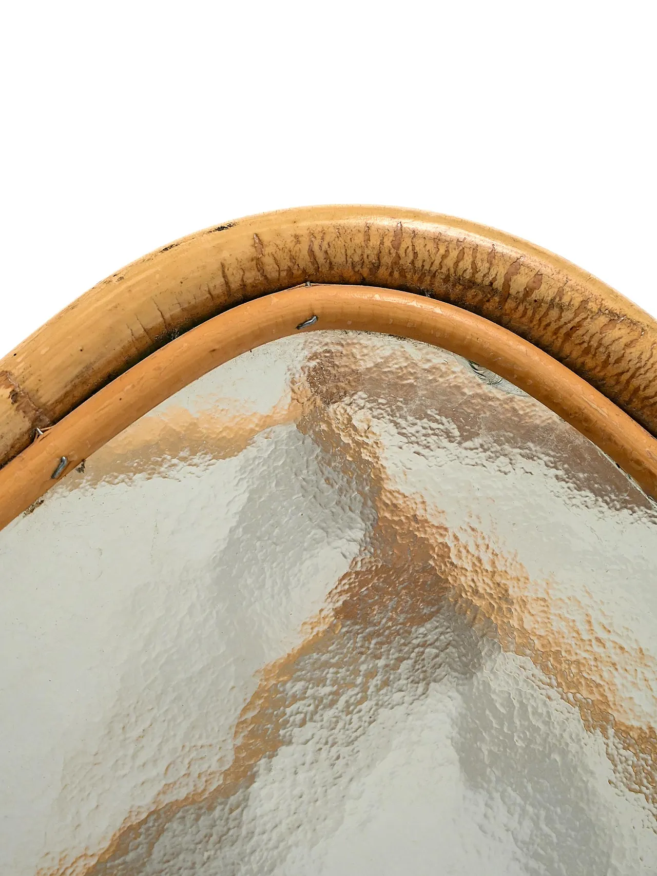 Coffee table in bambù con vetro opaco 5