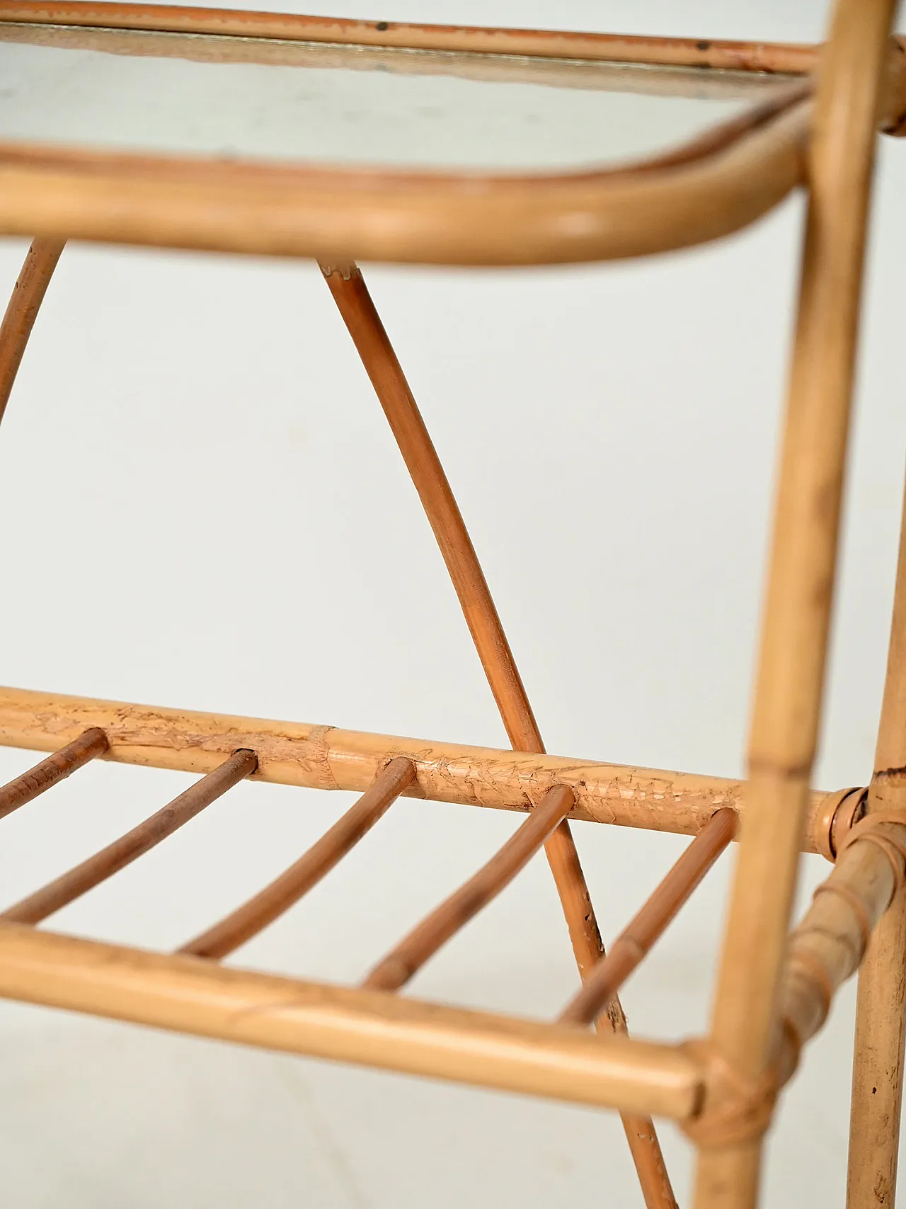 Scandinavian bamboo magazine rack from the 1960s 6