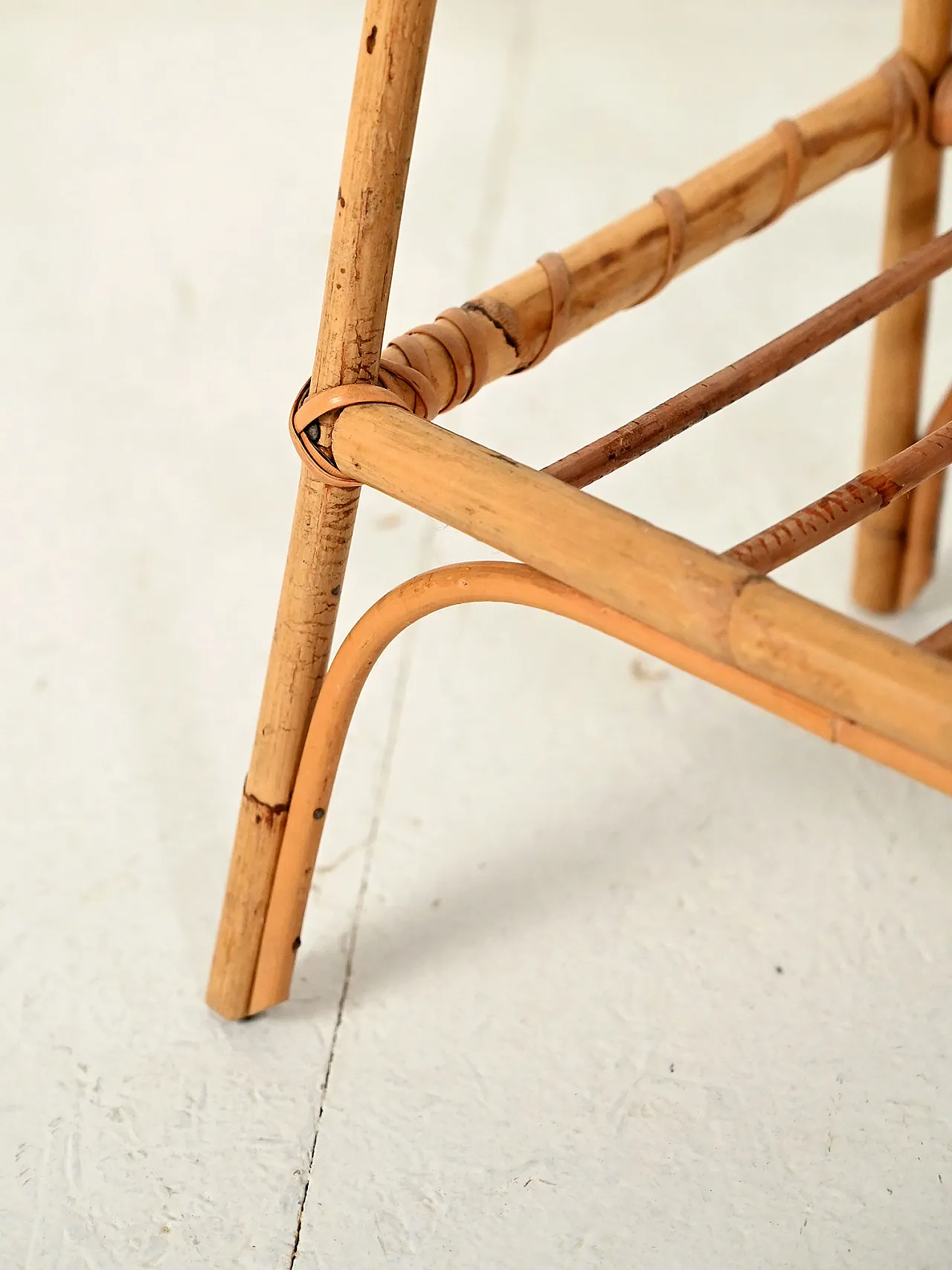 Scandinavian bamboo magazine rack from the 1960s 7