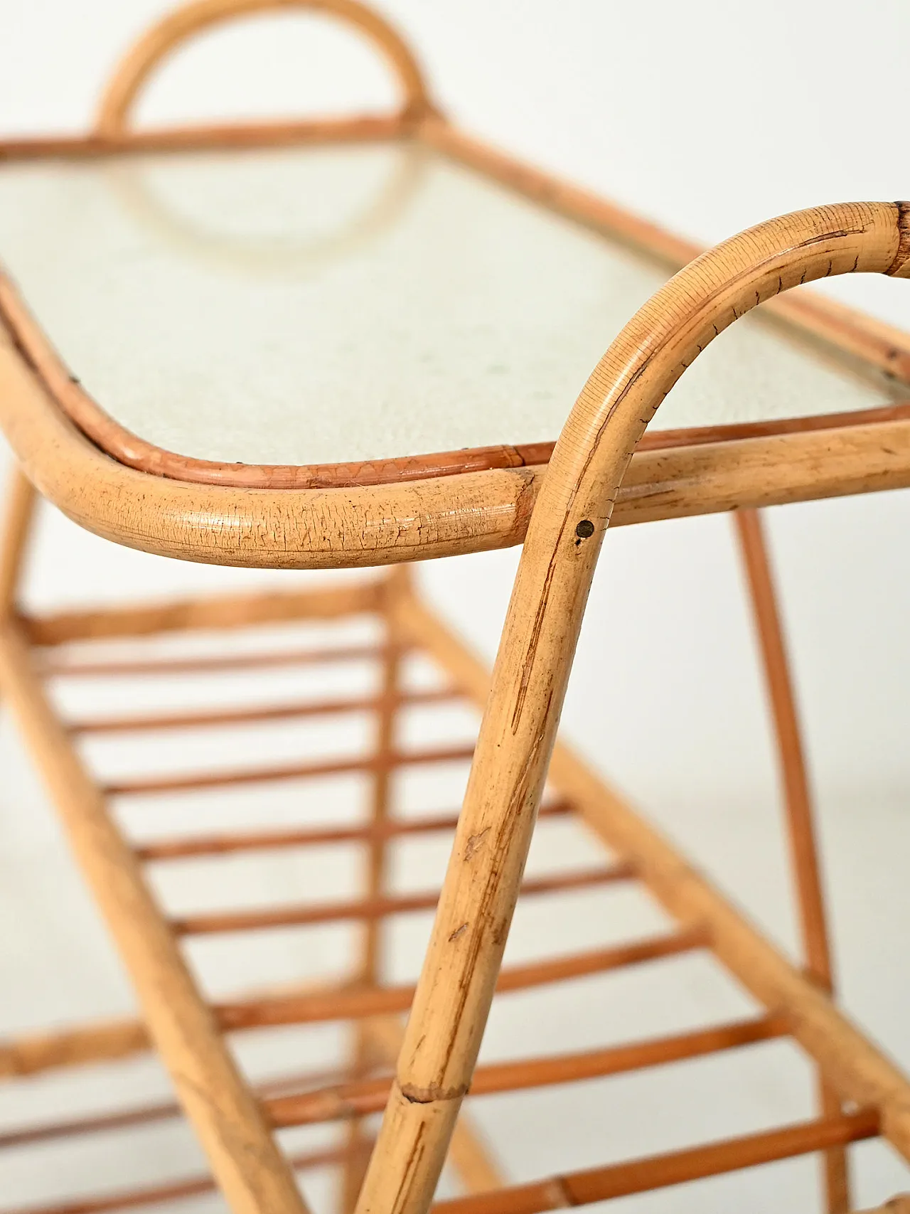 Scandinavian bamboo magazine rack from the 1960s 8