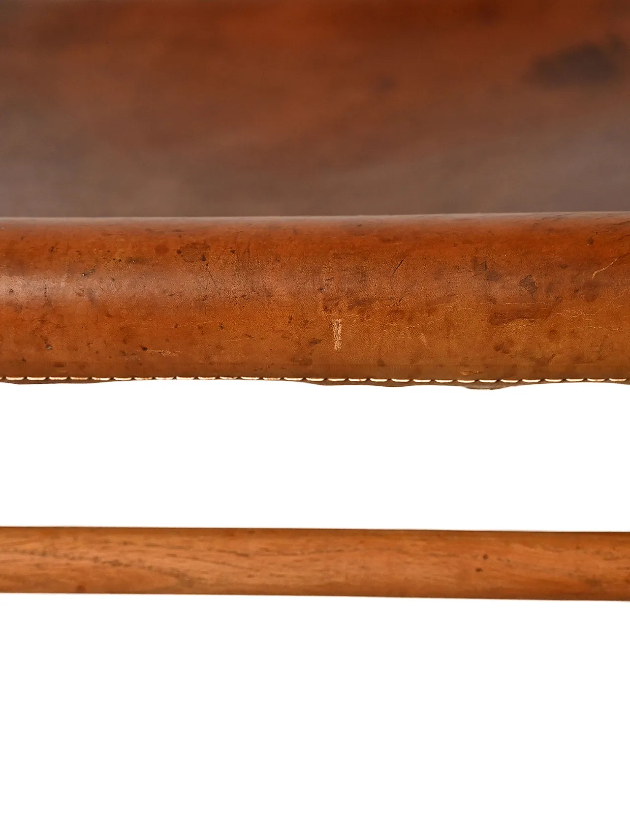 “Safari” stool in oak and leather 7