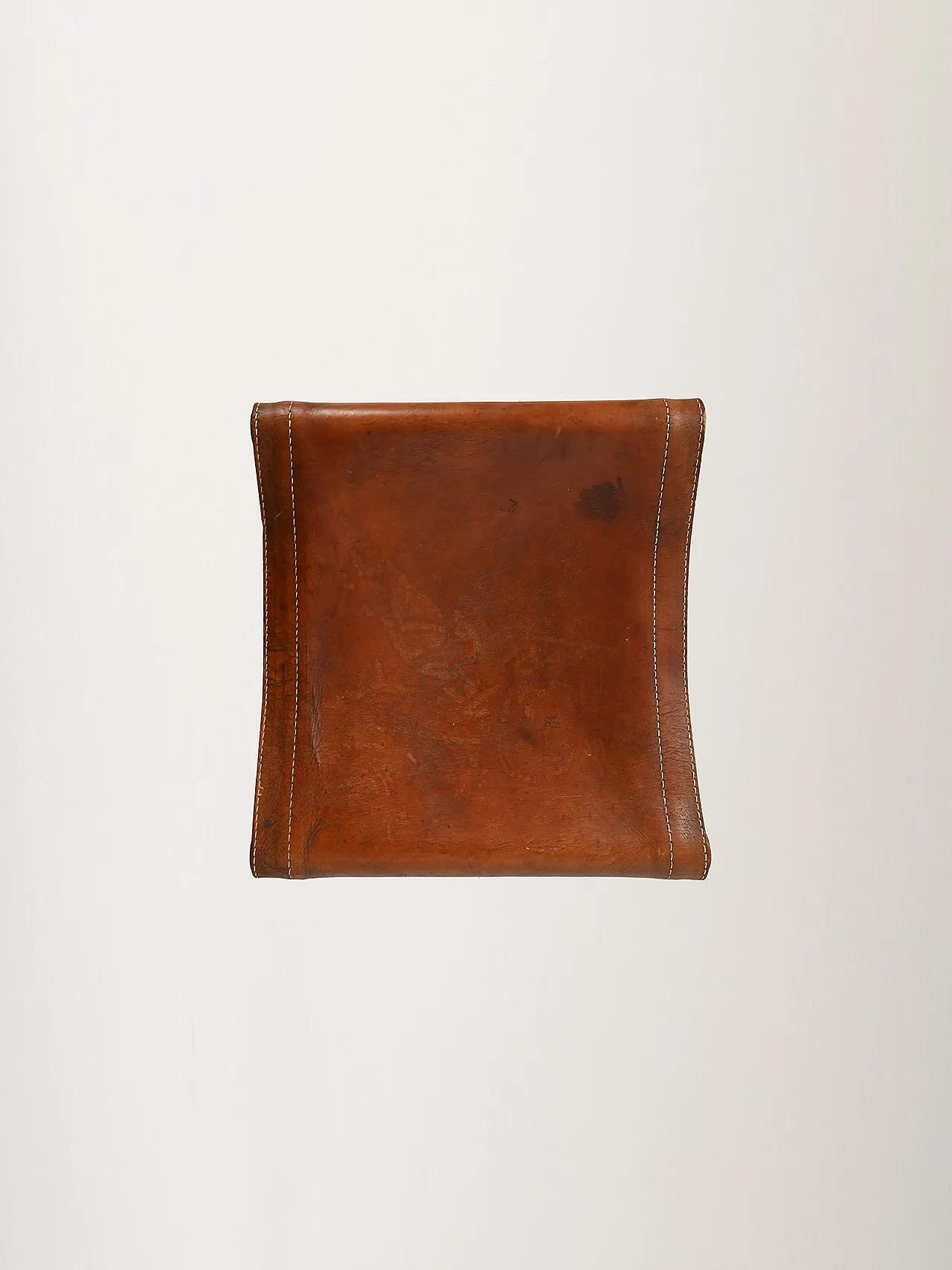 “Safari” stool in oak and leather 10