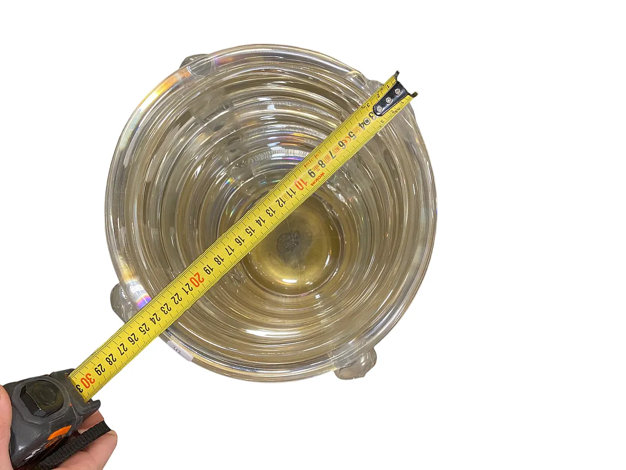 Murano glass vase with pure gold by Costantini, 1990s 3