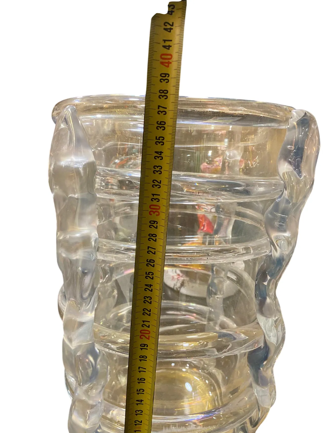 Murano glass vase with pure gold by Costantini, 1990s 4