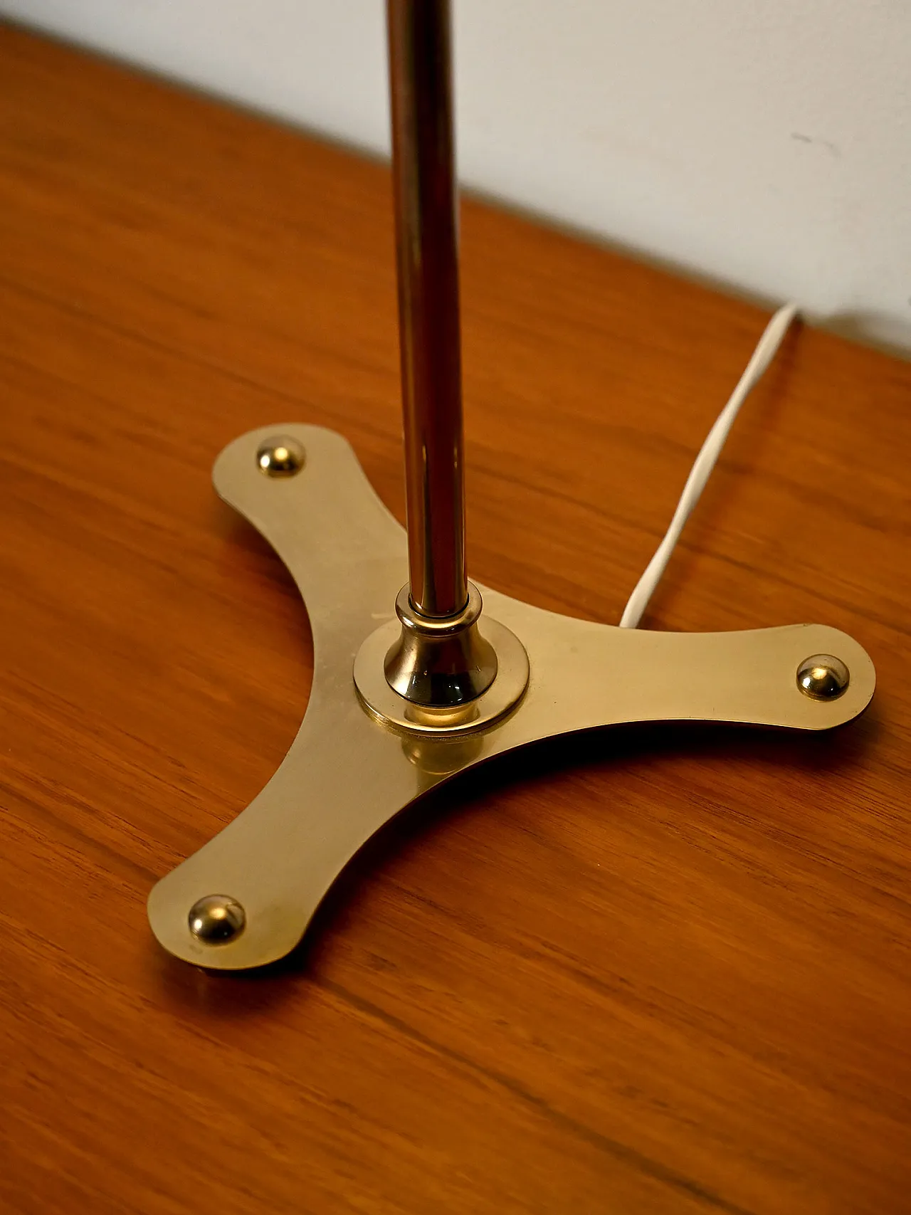 Brass table lamp by Josef Frank, original lampshade 7