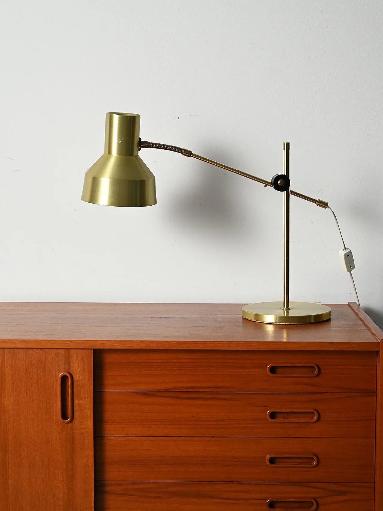 Table lamp in gold finish attributed to EWÅ, Värnamo 2
