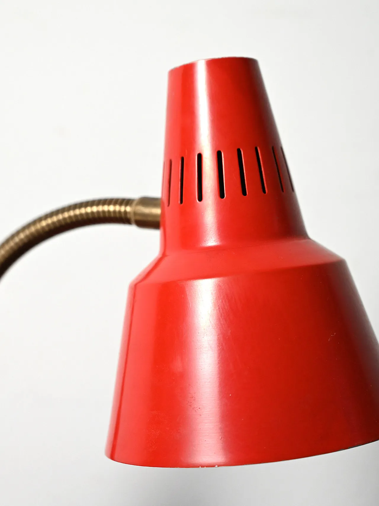 Red table lamp produced by Gemi, red from the 1960s 7