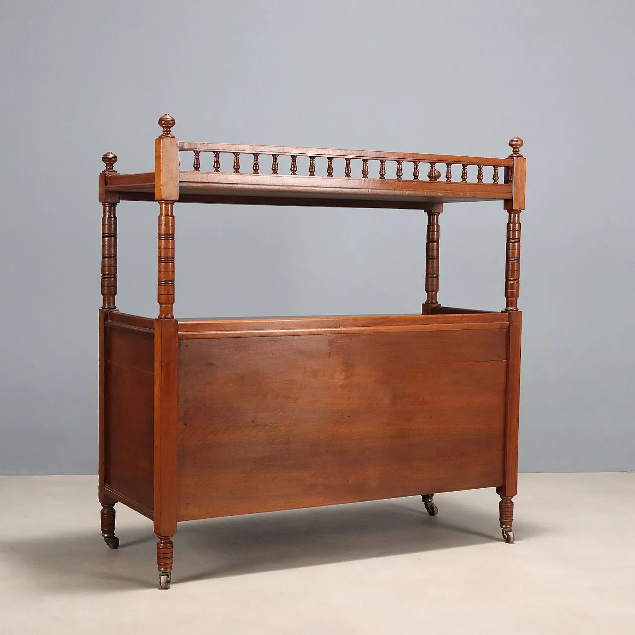 Credenza in rovere tinto noce, primo '900 10