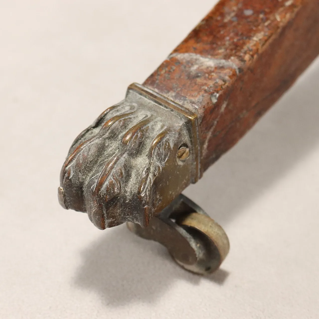 Tavolo a vela in mogano e bronzo, metà '800 9