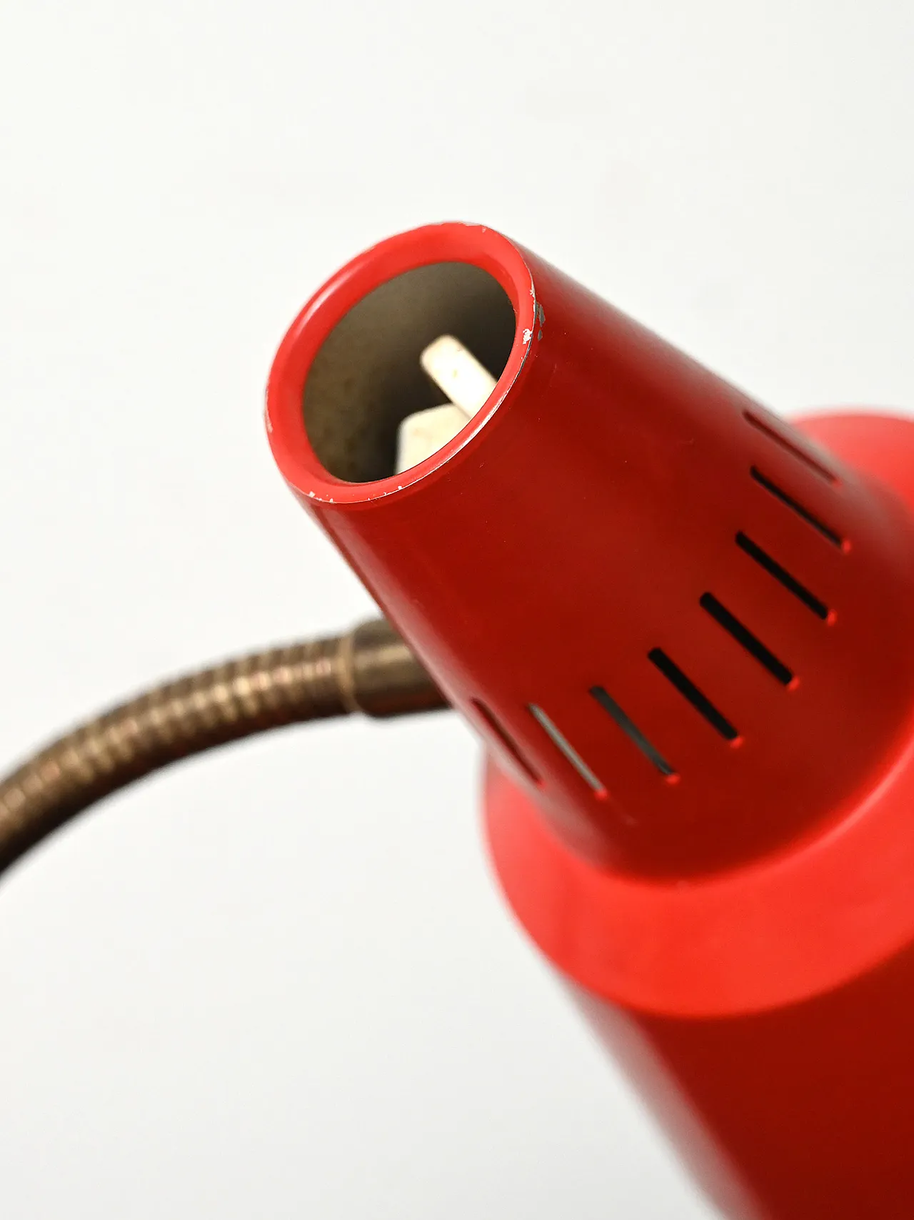 Red table lamp produced by Gemi, red from the 1960s 7