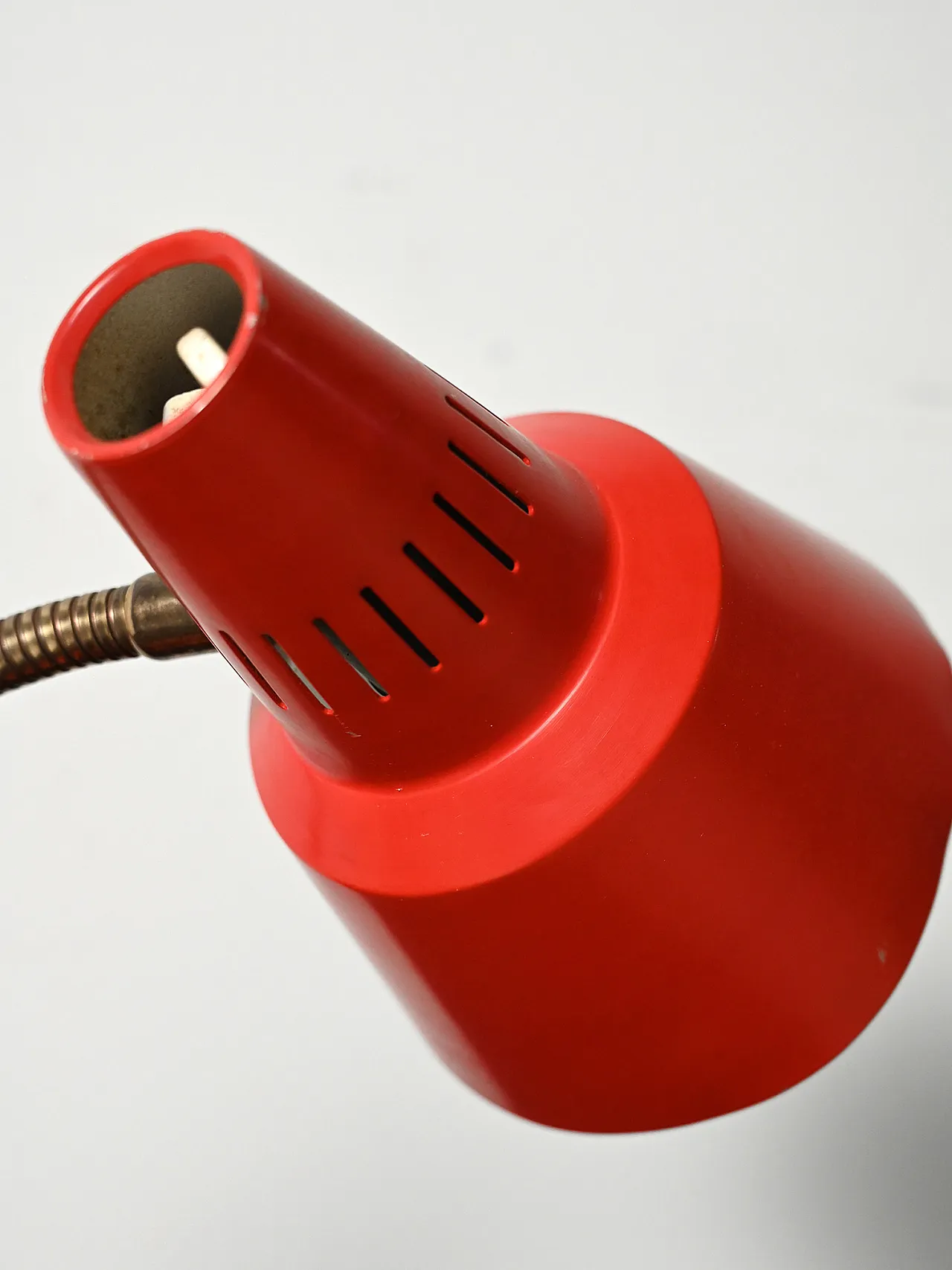 Red table lamp produced by Gemi, red from the 1960s 8