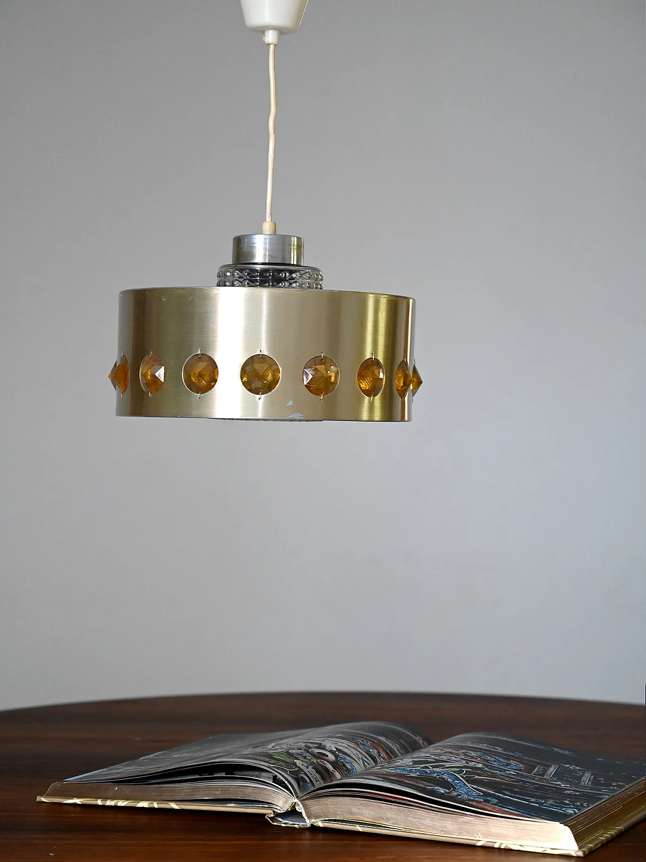 Pendant lamp with metal and glass 5