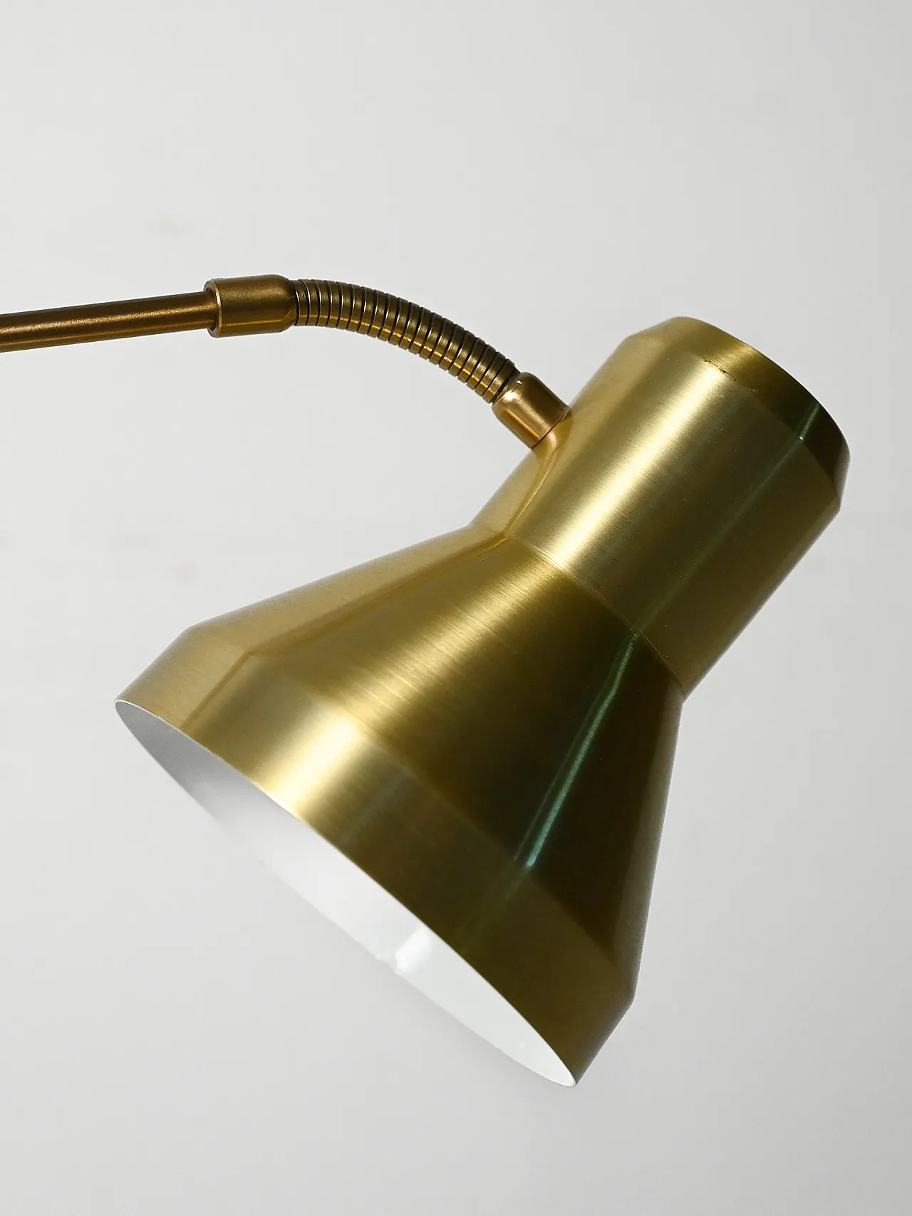 Scandinavian brass floor lamp with adjustable arm 6