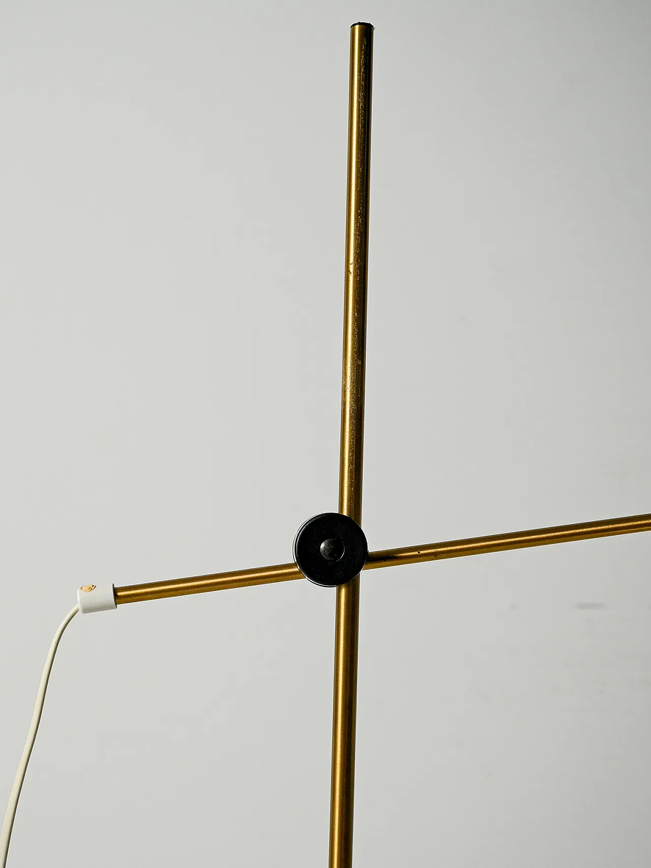 Scandinavian brass floor lamp with adjustable arm 7