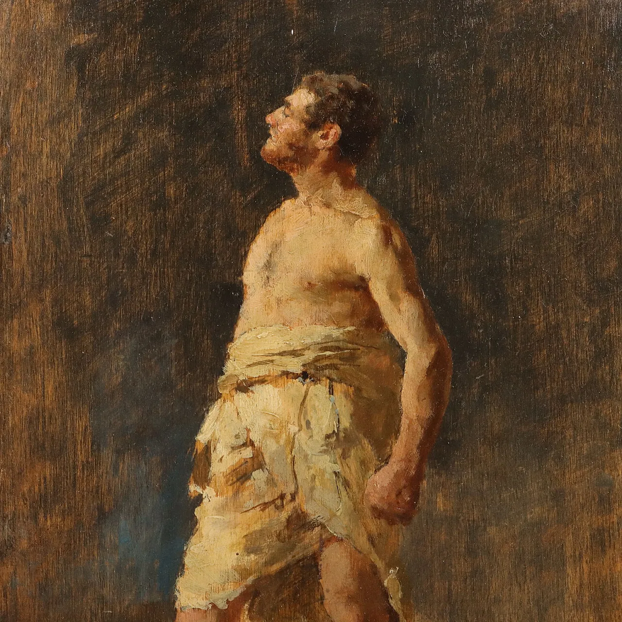 Enrico Fiore, Nudo maschile, olio su tavola, 1876 3