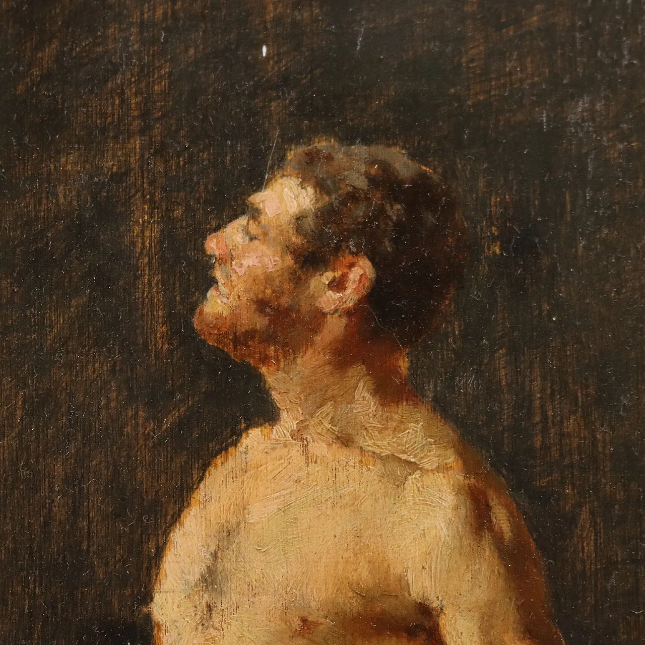 Enrico Fiore, Nudo maschile, olio su tavola, 1876 4