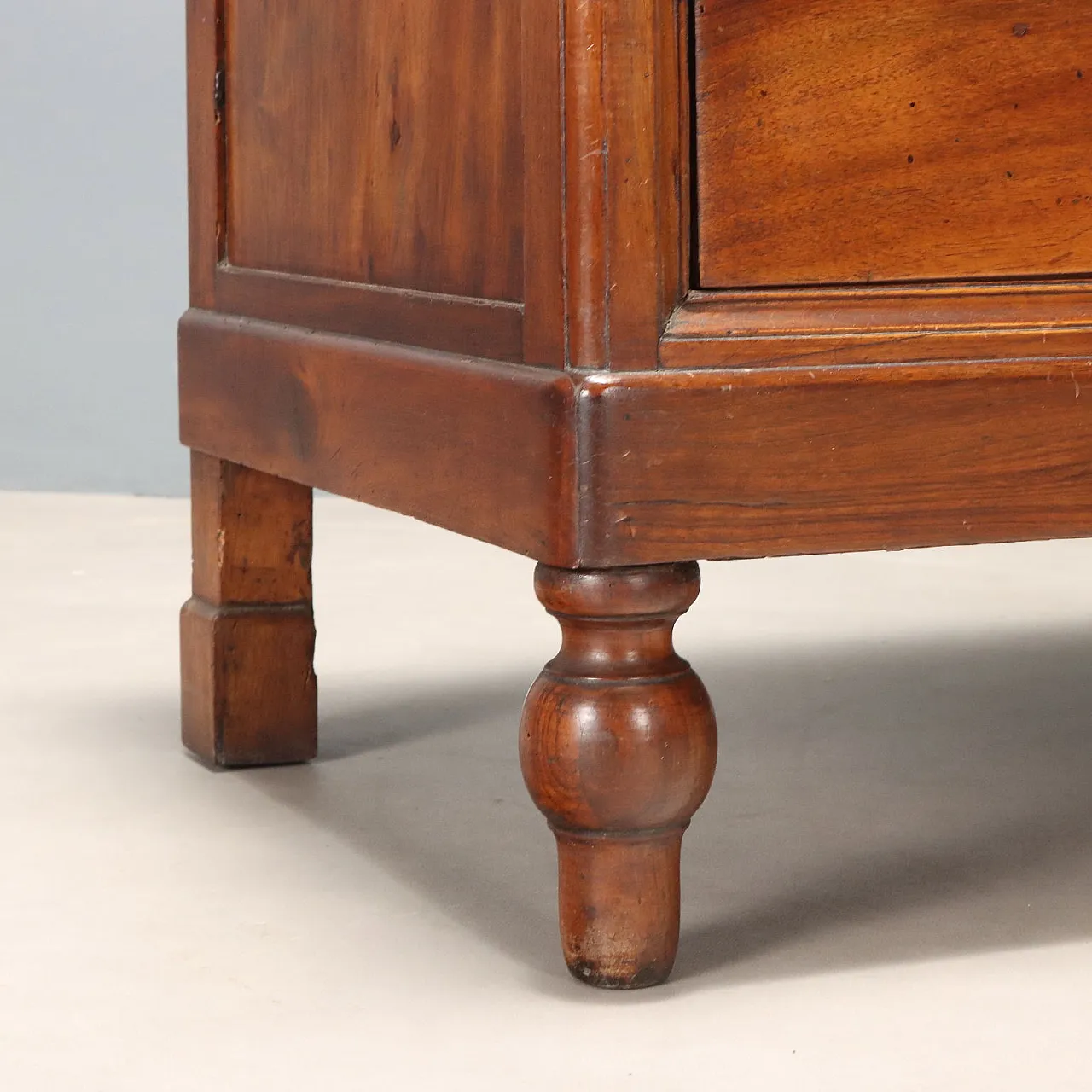 Cassettiera in noce, ottone, abete e pioppo, metà '800 5