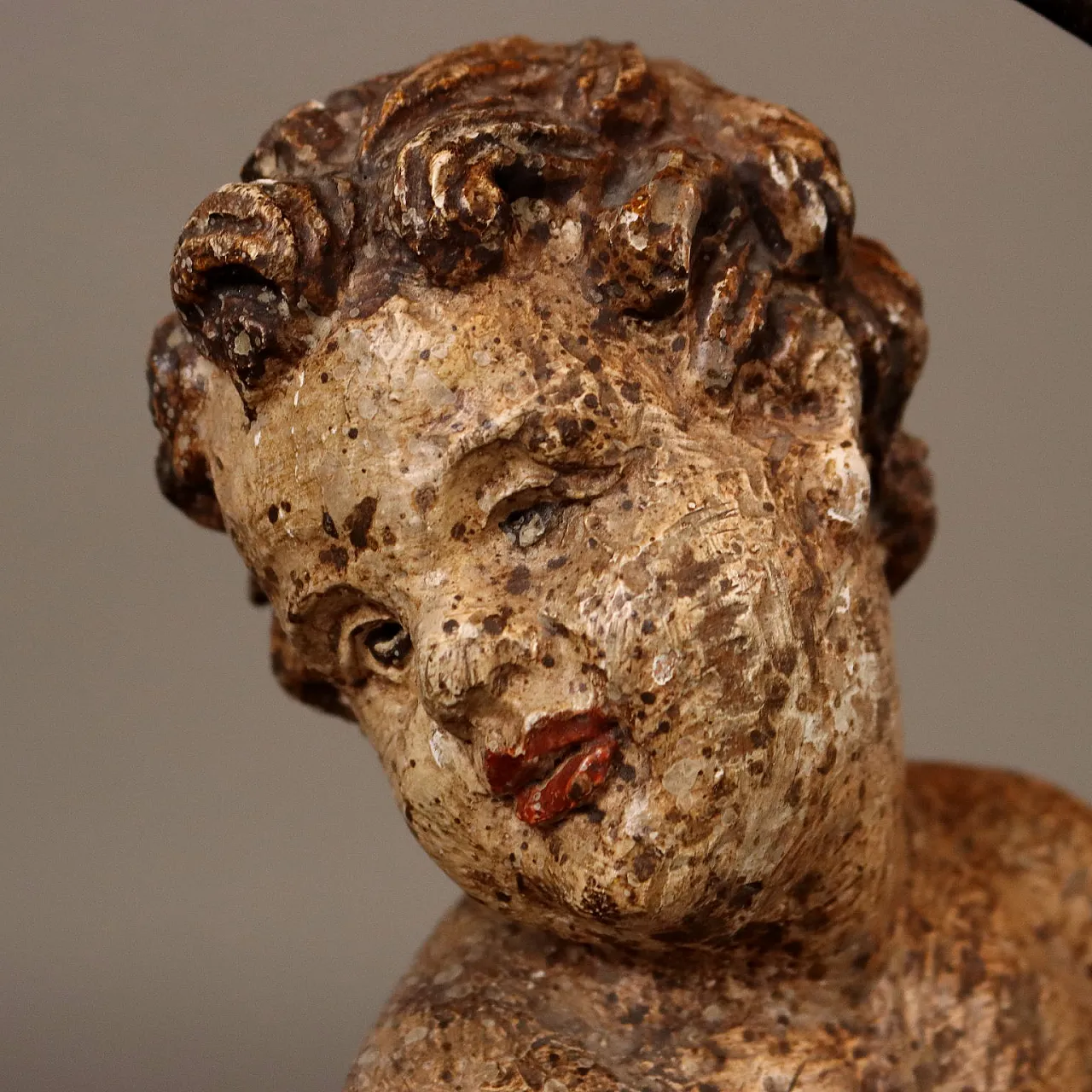 Coppia di lampade scultore in legno dipinto, '900 4