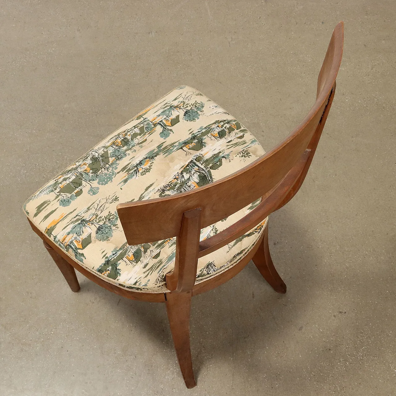 4 Sedie in ciliegio e tessuto, '800 3