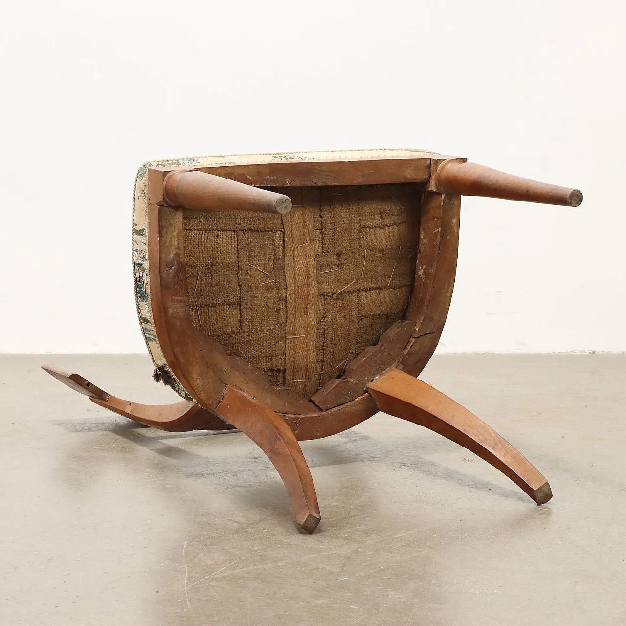 4 Sedie in ciliegio e tessuto, '800 10