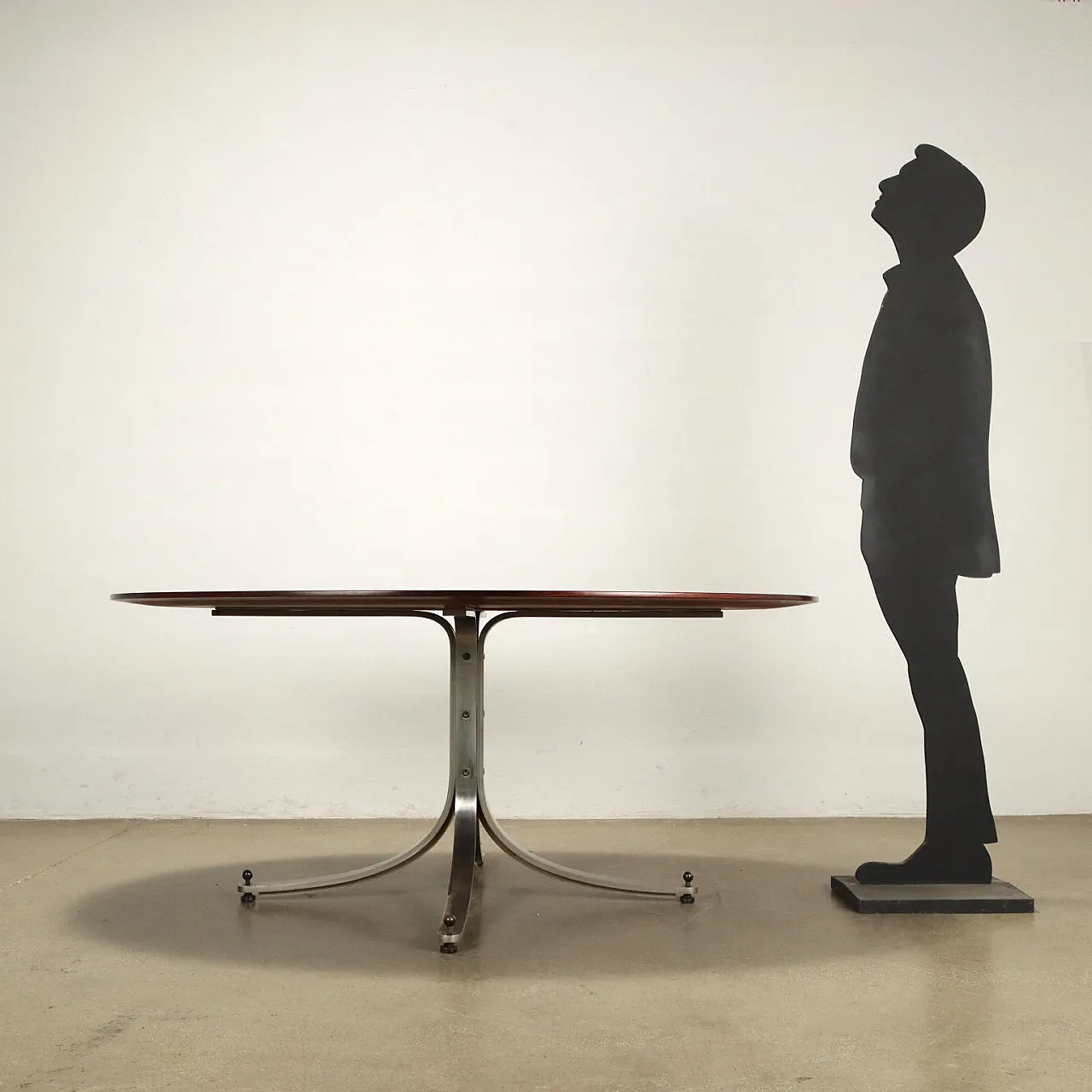 Tavolo con piano ellittico di Sergio Mazza per Arflex, anni '60 2