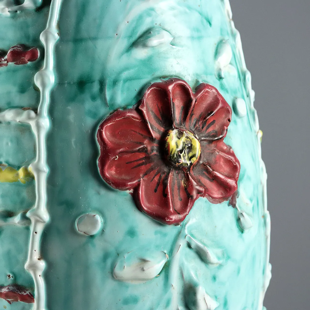 Portaombrelli in ceramica con smalti policromi, '900 3