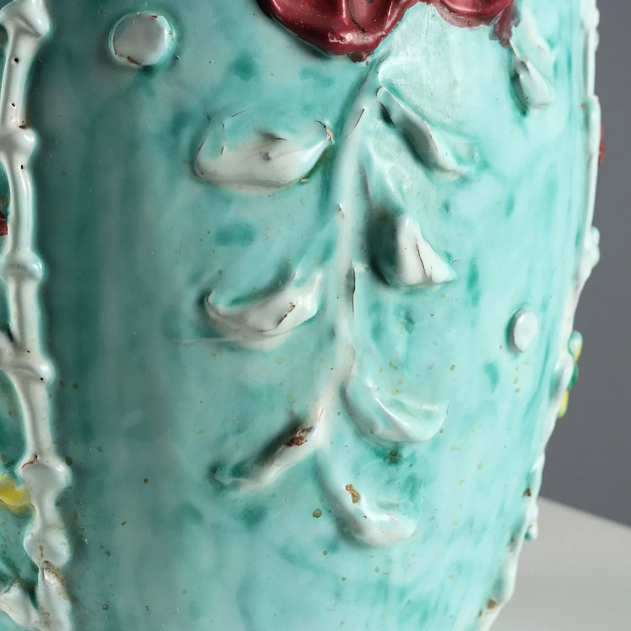 Portaombrelli in ceramica con smalti policromi, '900 4