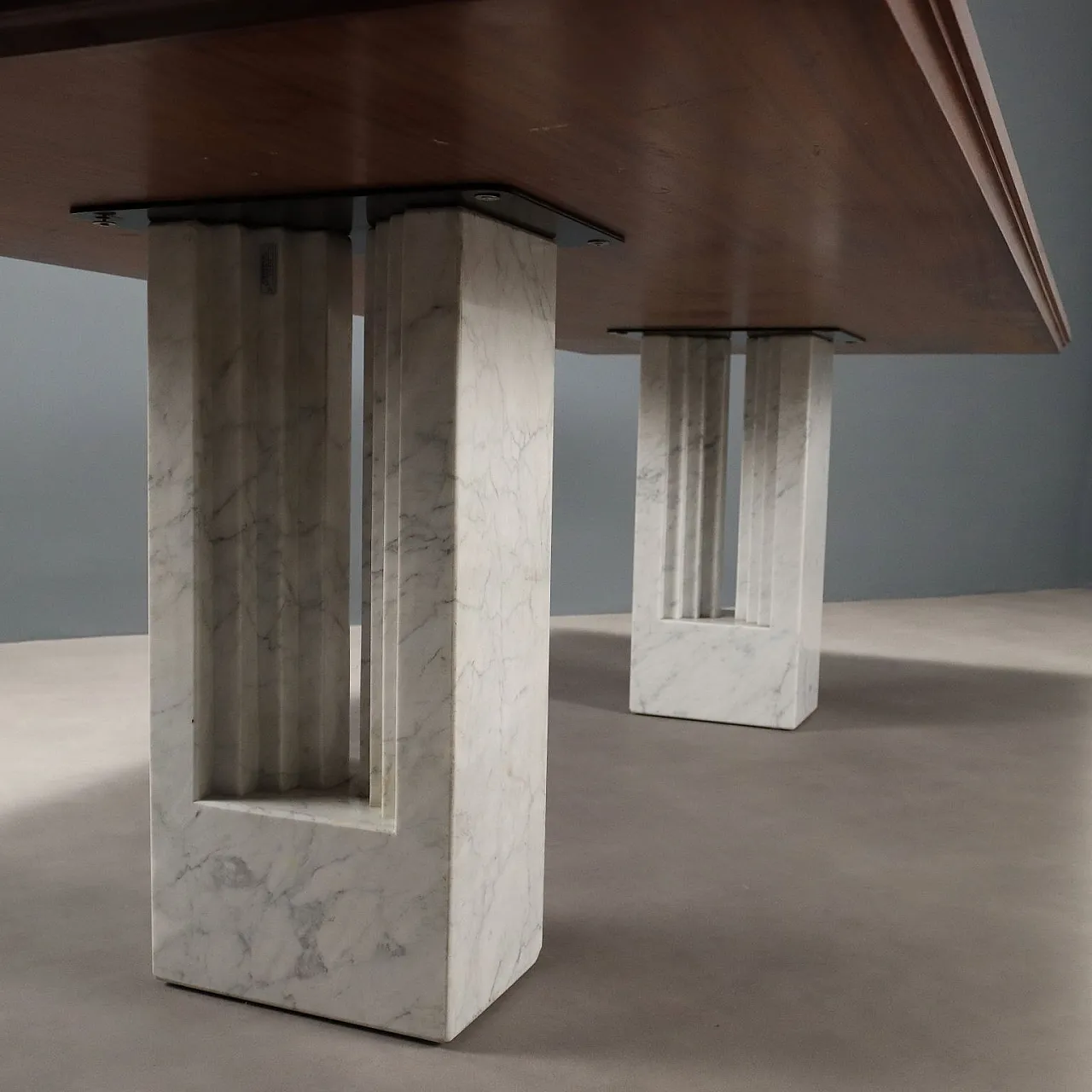 Table with marble legs, 1980s 6