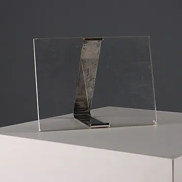 Portafoto da tavolo in metallo argentato di Lino Sabattini, '900