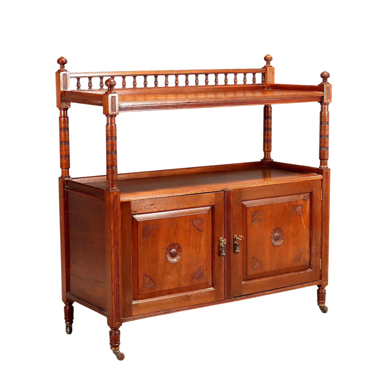 Credenza in rovere tinto noce, primo '900 11