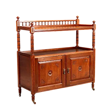 Credenza in rovere tinto noce, primo '900