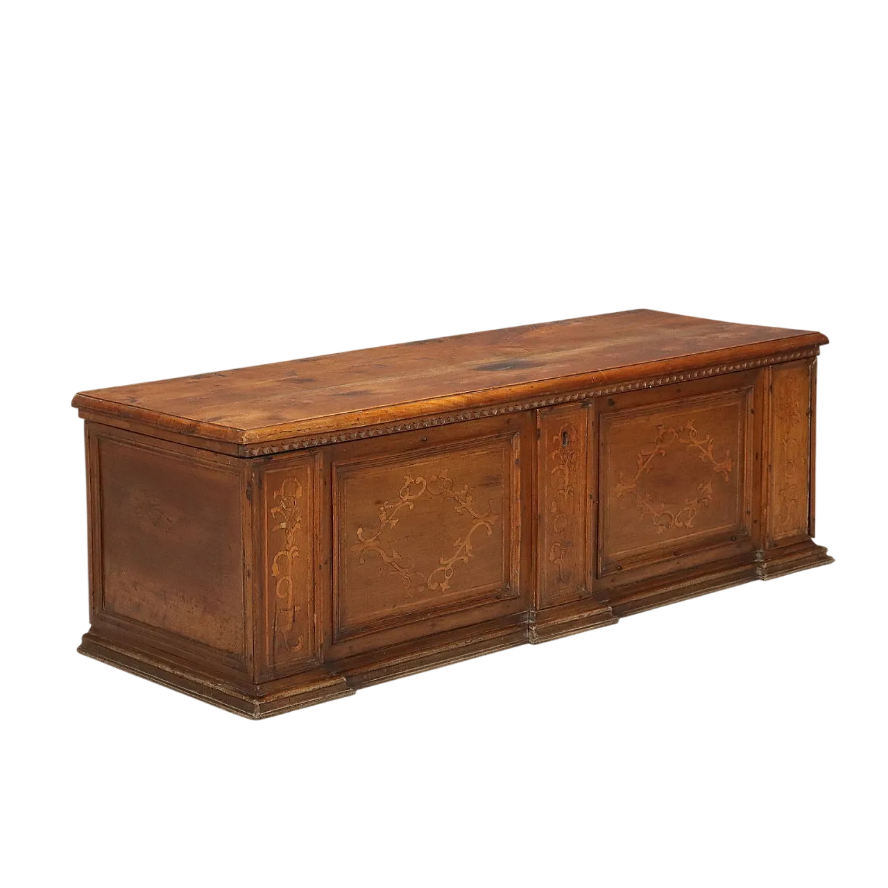 Cassapanca in noce e acero, fine '700 11