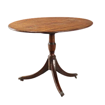 Tavolo a vela in mogano e bronzo, metà '800