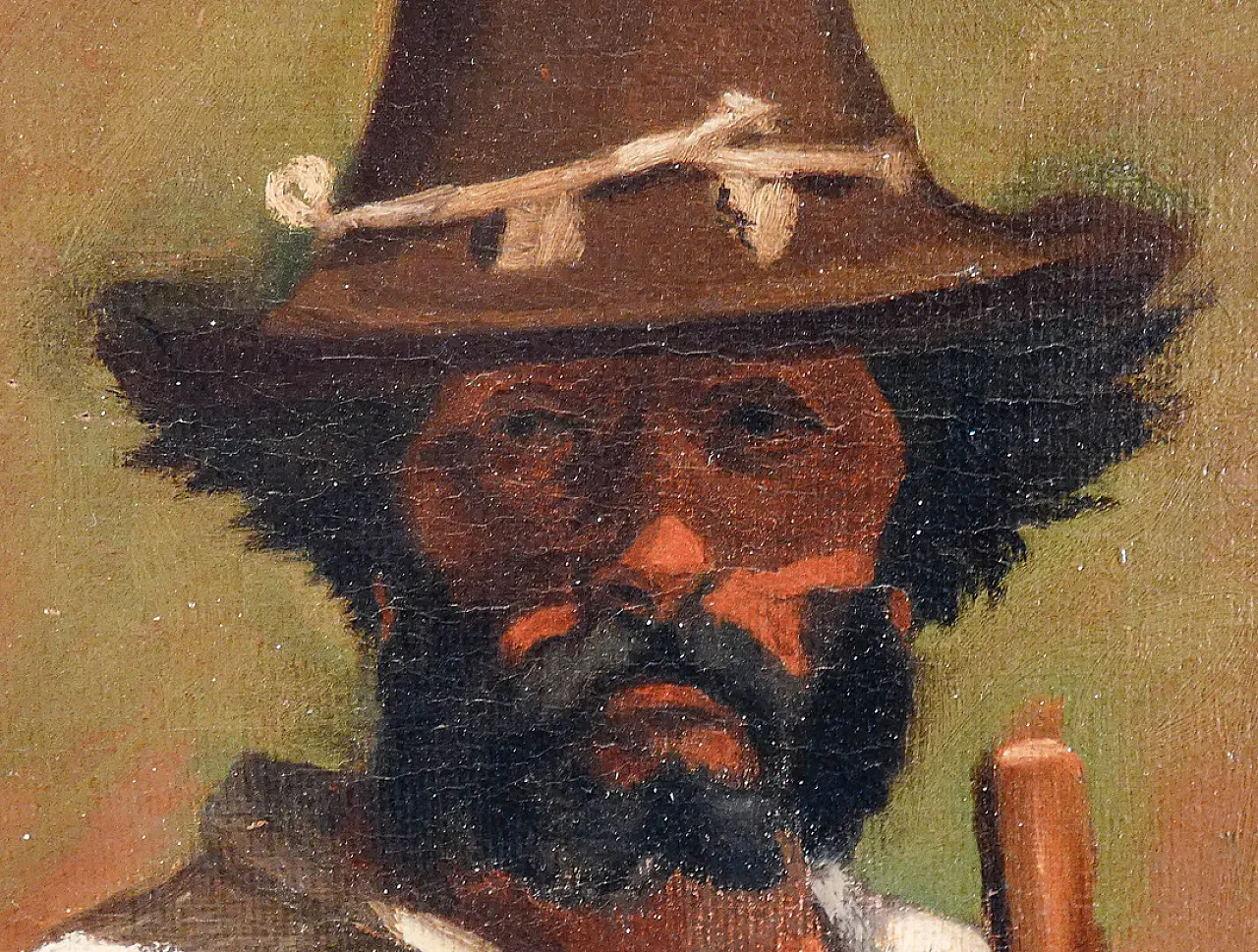 Self-portrait in the landscape by Sebastiano Panunzi, 19th century 5