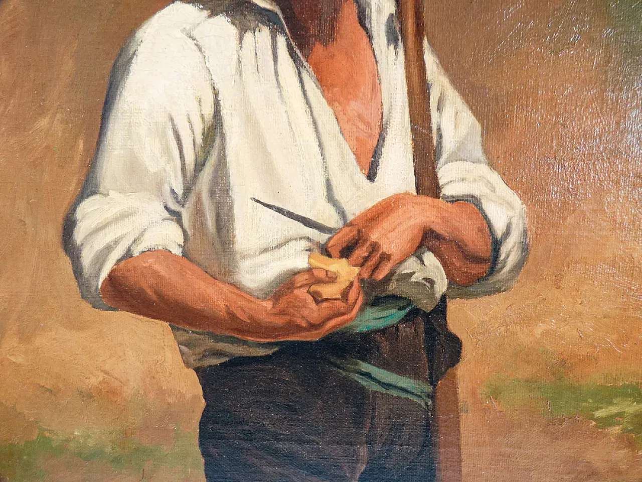 Self-portrait in the landscape by Sebastiano Panunzi, 19th century 6