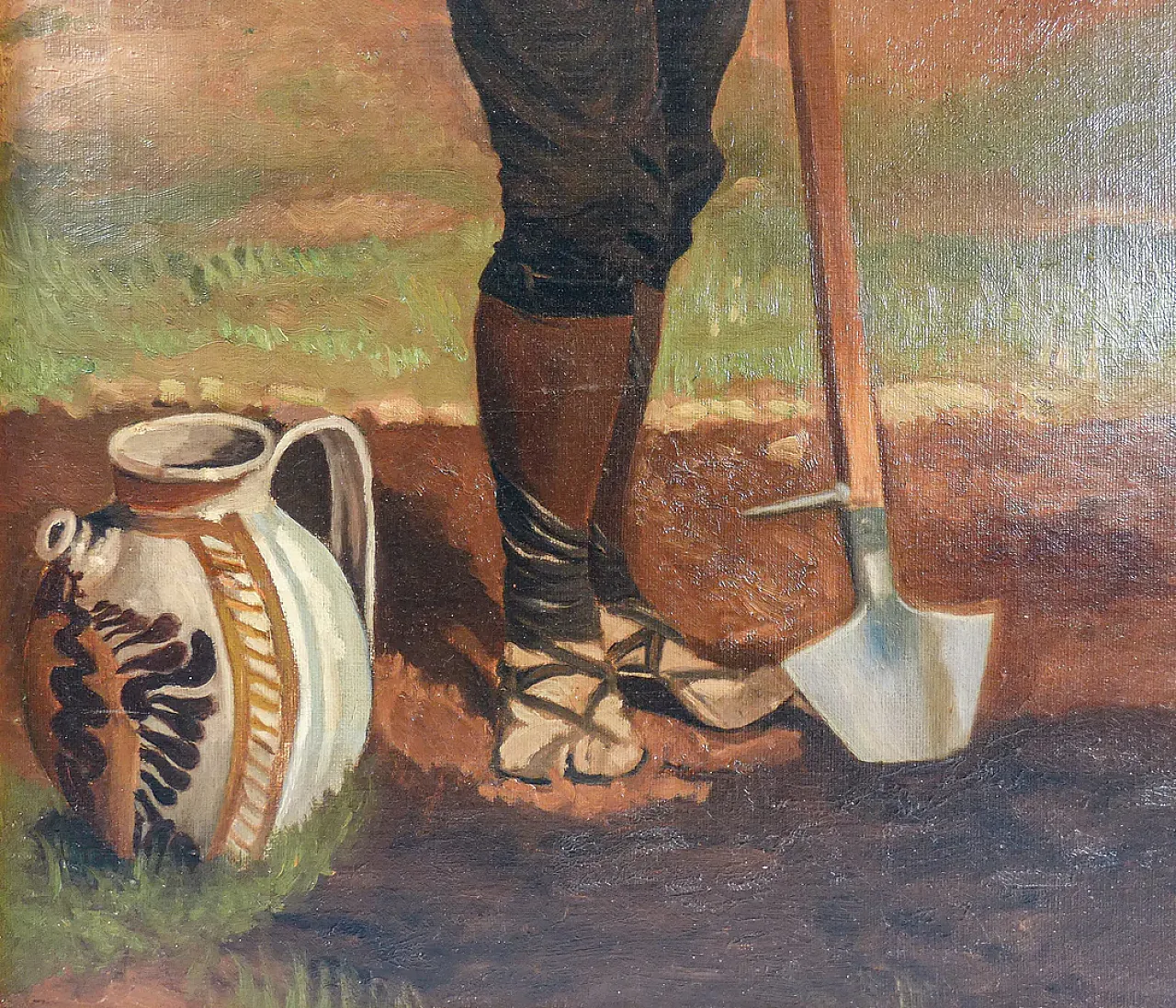 Self-portrait in the landscape by Sebastiano Panunzi, 19th century 7