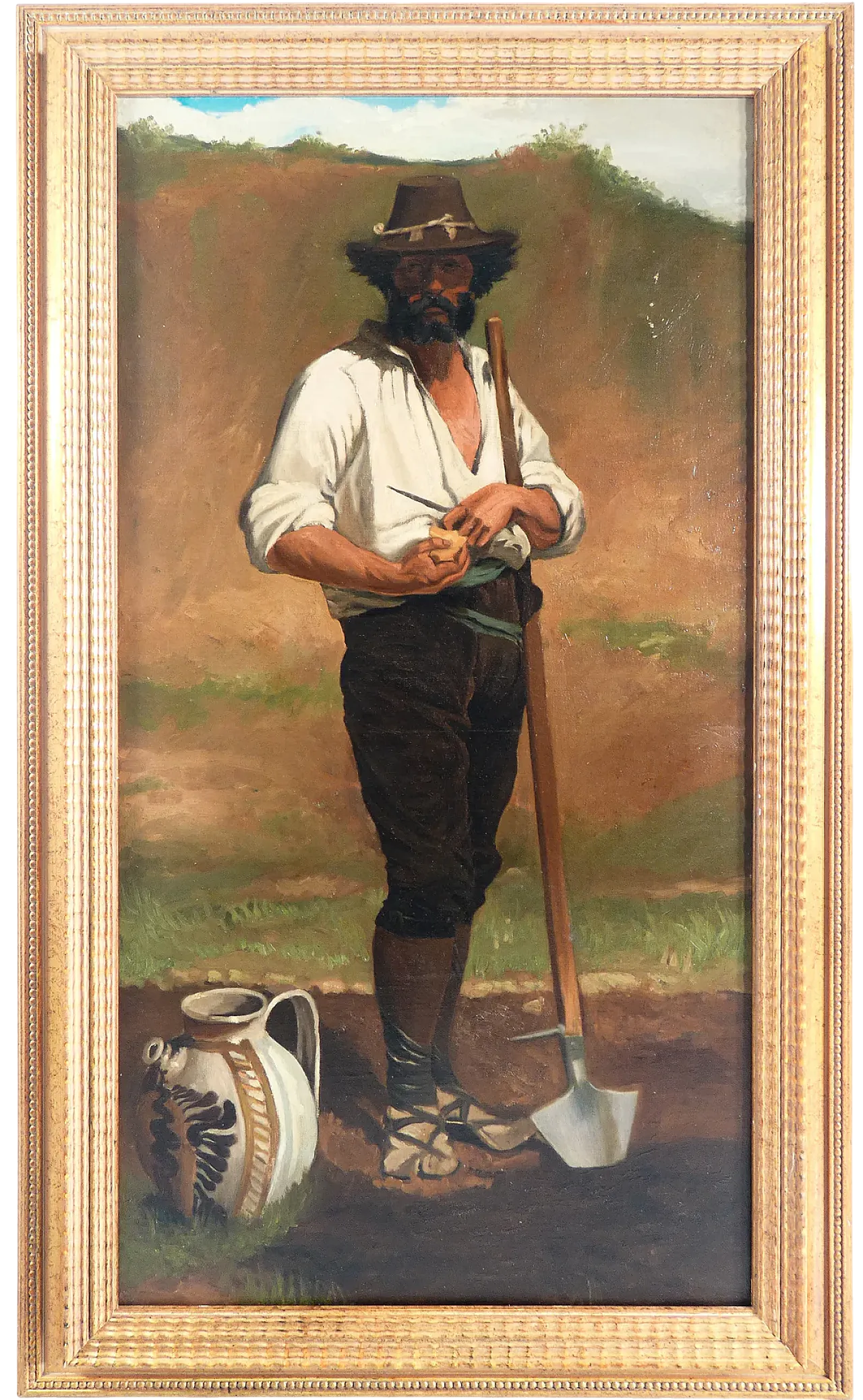 Self-portrait in the landscape by Sebastiano Panunzi, 19th century 11