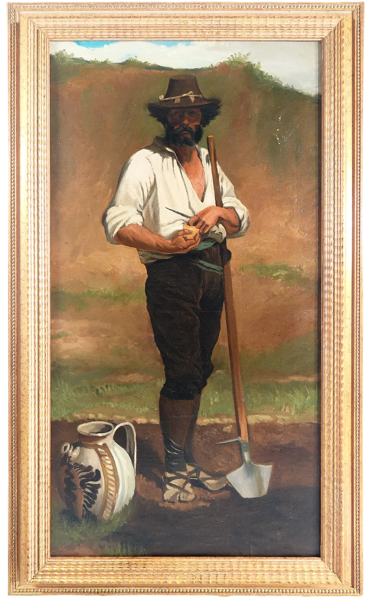 Self-portrait in the landscape by Sebastiano Panunzi, 19th century 12