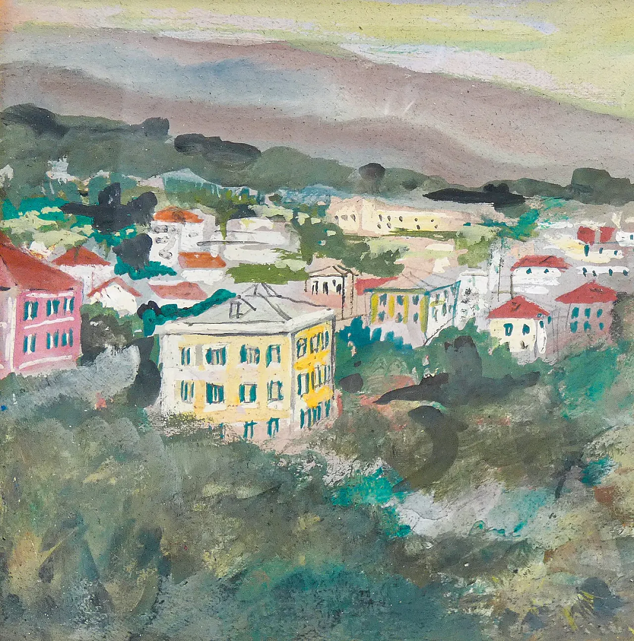 Paesaggio ligure di Alberto Salietti, primo '900 3