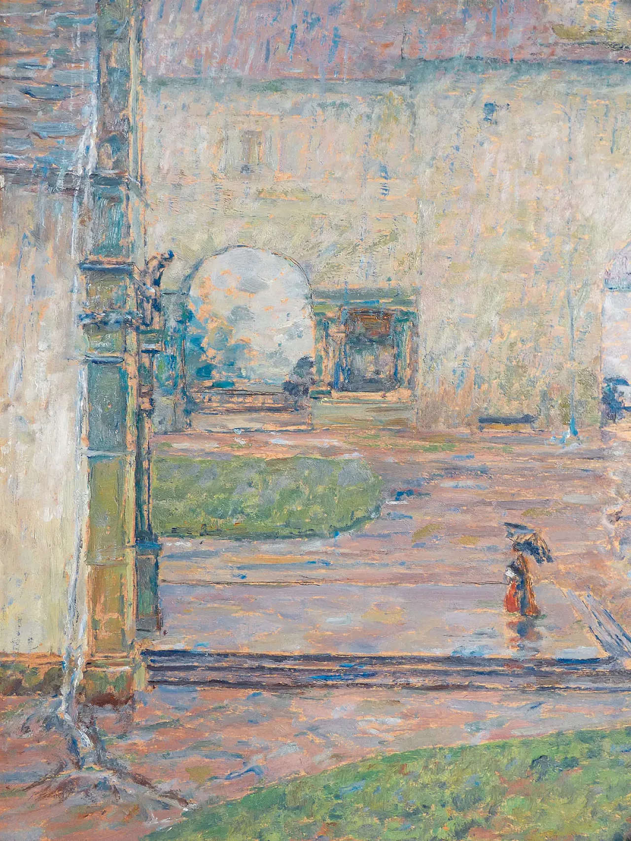 It's raining at the Sanctuary of Oropa by Alberto Ferrero,20th century 4