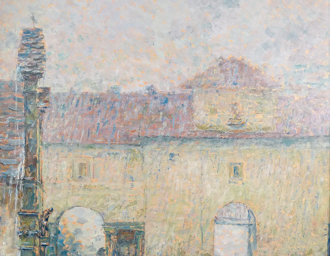 It's raining at the Sanctuary of Oropa by Alberto Ferrero,20th century 5