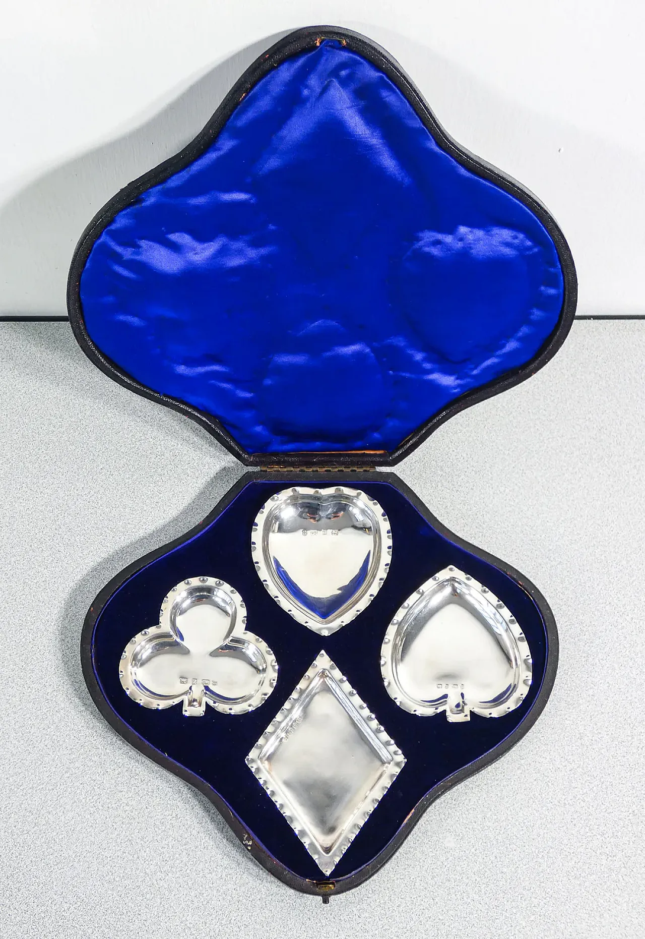 4 Posaceneri in argento 925 sterling, fine '800 2